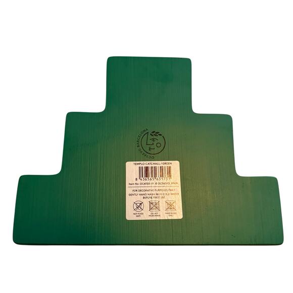 Octaevo Templo Catchall Resin Tray Desk Organizer Trinket Dish Green - Picture 2 of 6